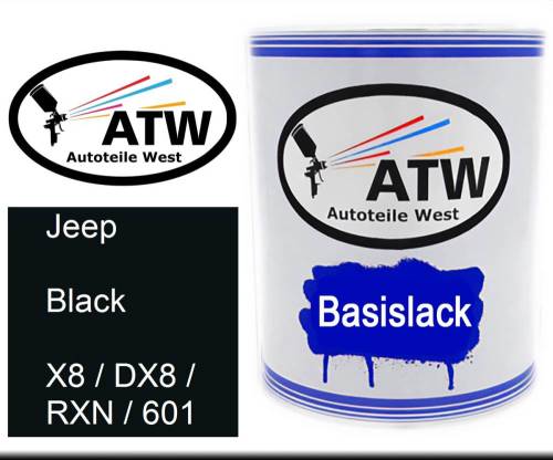 Jeep, Black, X8 / DX8 / RXN / 601: 1L Lackdose, von ATW Autoteile West.